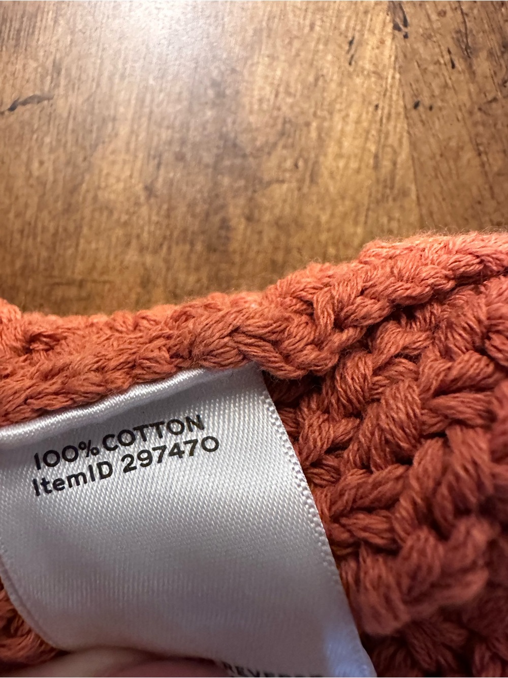 L.L. Bean Signature Women’s Fisherman Crewneck Sweater - Burnt Orange - Picture 6 of 6